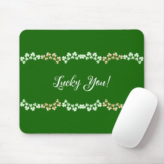 Zum Glück Grüne Kleeblätter St. Patrick's Day Mousepad (Mit Mouse)
