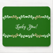 Zum Glück Grüne Kleeblätter St. Patrick's Day Mousepad (Vorne)