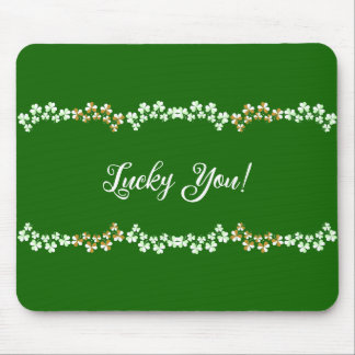Zum Glück Grüne Kleeblätter St. Patrick's Day Mousepad