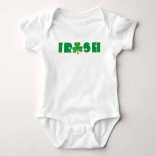 Zum Glück grünes irisches Kleeblatt am St. Patrick Baby Strampler