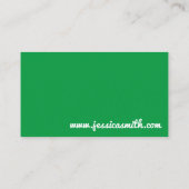 Zum Glück grünes irisches Kleeblatt am St. Patrick Visitenkarte (Rückseite)