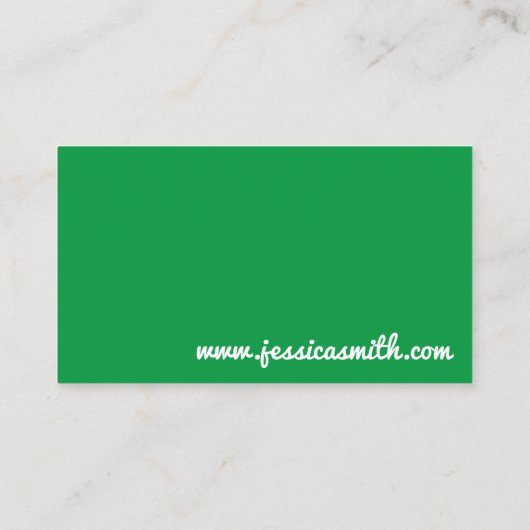 Zum Glück grünes irisches Kleeblatt am St. Patrick Visitenkarte (Rückseite)