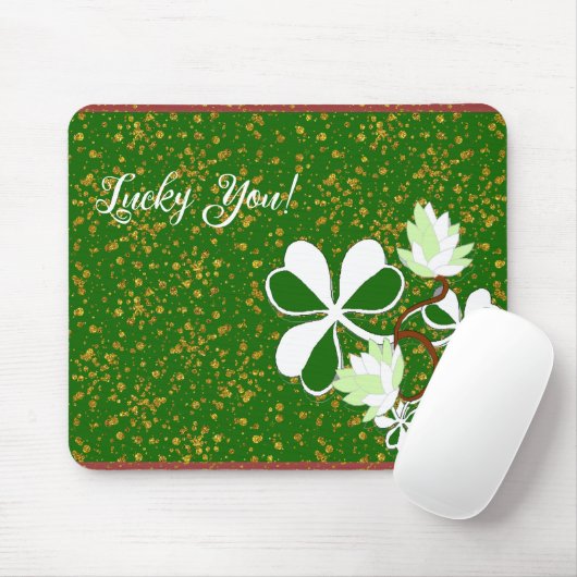 Zum Glück grünes Kleeblatt St. Patrick's Day Mousepad (Mit Mouse)