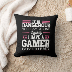 Zum Glück habe ich eine Gamer Girlfriend Funny Cou Kissen