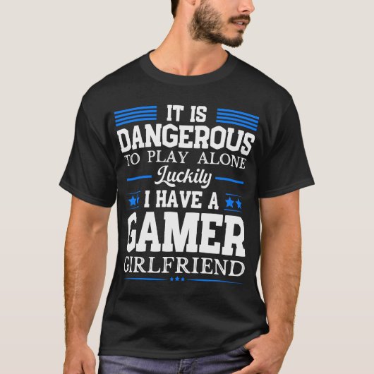 Zum Glück habe ich eine Gamer Girlfriend Funny Cou T-Shirt (Vorderseite)