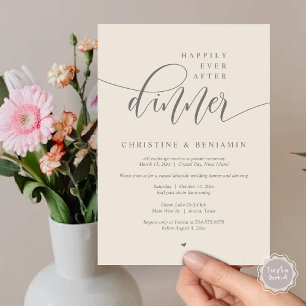 Zum Glück immer nach dem Abendessen, Elopement mod Einladung