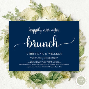 Zum Glück immer nach dem Brunch, Elopement, Navy B Einladung
