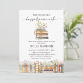 Zum Glück immer nach dem Buch Bridal Dusche Einlad Einladung (Stehend Vorderseite)