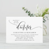 Zum Glück immer nach dem Essen, Elopement, moderne Einladung (Stehend Vorderseite)