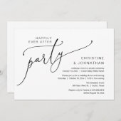 Zum Glück immer nach dem Party, Elopement Dinner D Einladung (Vorne/Hinten)