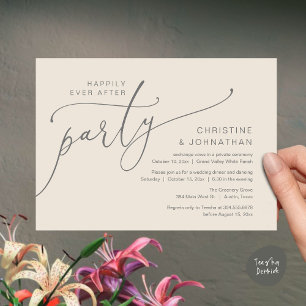 Zum Glück immer nach dem Party, Elopement Dinner D Einladung
