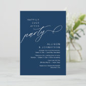 Zum Glück immer nach dem Party, moderne Hochzeitsf Einladung (Stehend Vorderseite)