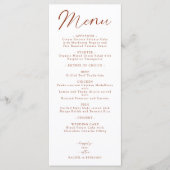 Zum Glück immer nach Hochzeiten Menü Elegant Boho Menükarte (Vorderseite)