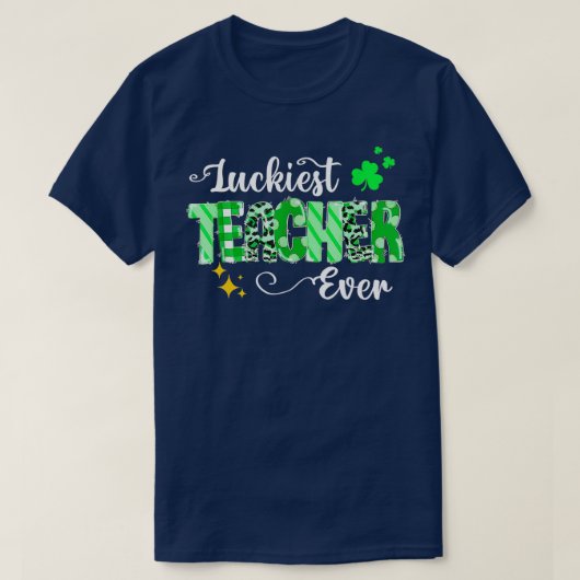 Zum Glück jeder Lehrer Kleeblatt Lehrer St Patrick T-Shirt (Design vorne)