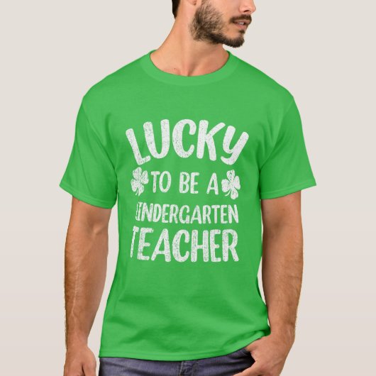 Zum Glück Kindergarten Lehrerin St Patrick Day T-Shirt (Vorderseite)