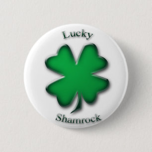Zum Glück Kleeblatt St. Patrick's Day Button