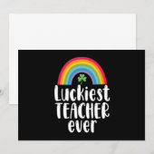 Zum Glück Lehrer je Schule Geschenk St Patricks Da Einladung (Vorne/Hinten)