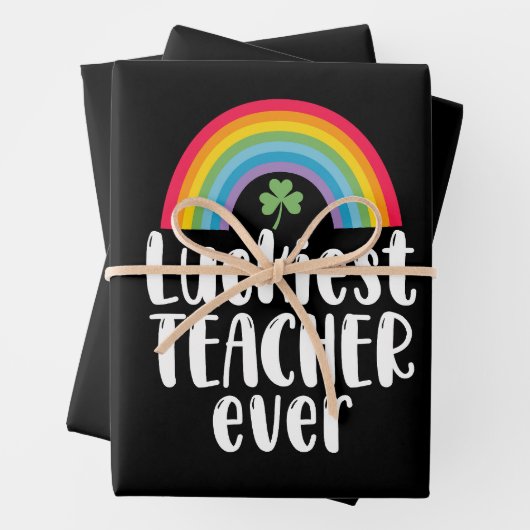 Zum Glück Lehrer je Schule Geschenk St Patricks Da Geschenkpapier Set (Beispiel)