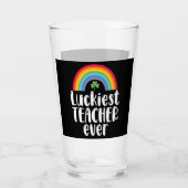 Zum Glück Lehrer je Schule Geschenk St Patricks Da Glas (Vorderseite)