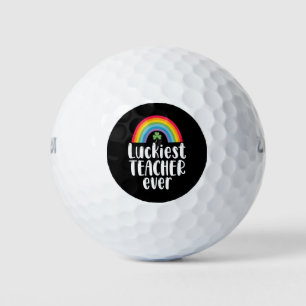 Zum Glück Lehrer je Schule Geschenk St Patricks Da Golfball