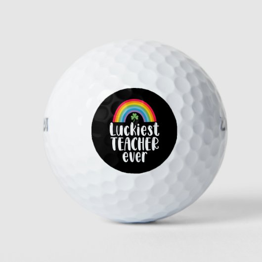 Zum Glück Lehrer je Schule Geschenk St Patricks Da Golfball (Vorderseite)