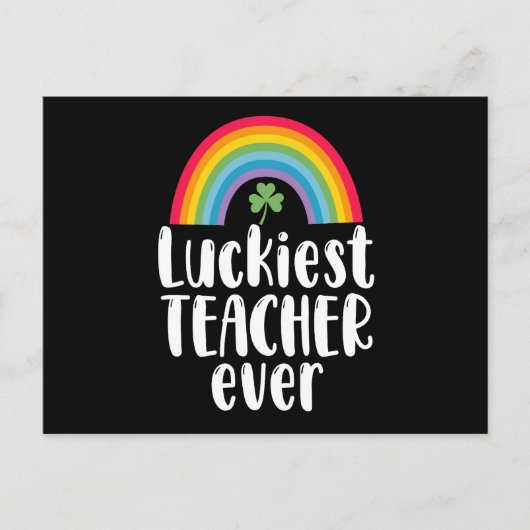 Zum Glück Lehrer je Schule Geschenk St Patricks Da Postkarte (Vorderseite)