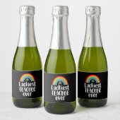 Zum Glück Lehrer je Schule Geschenk St Patricks Da Schaumweinetikett (Flaschen)