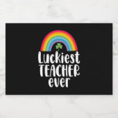 Zum Glück Lehrer je Schule Geschenk St Patricks Da Schaumweinetikett (Einzelnes Label)