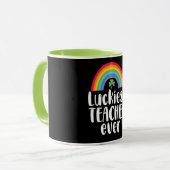 Zum Glück Lehrer je Schule Geschenk St Patricks Da Tasse (Vorderseite Links)