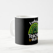 Zum Glück Lehrer je Schule St Patrick's Day Kaffeetasse (Vorderseite Links)