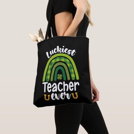 Zum Glück Lehrer je Schule St Patrick's Day Tasche (Von Nahem)