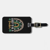 Zum Glück Lehrerin Rainbow St Patrick's Day Gepäckanhänger (Vorderseite horizontal)