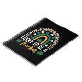 Zum Glück Lehrerin Rainbow St Patrick's Day Notizblock (Linke Seite)