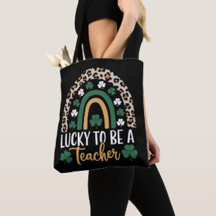Zum Glück Lehrerin Rainbow St Patrick's Day Tasche