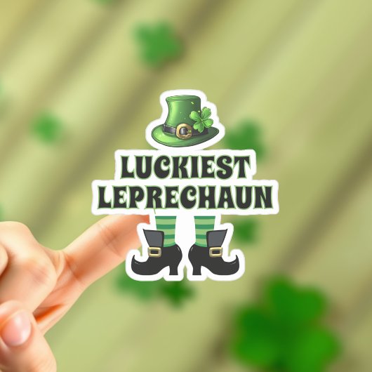 Zum Glück Leprechaun St. Patrick's Day Aufkleber