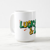Zum Glück & Lit St. Patrick's Day Kaffeetasse (Vorderseite Links)
