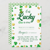 Zum Glück Little One - St. Patrick's Day Baby Show Einladung (Vorne/Hinten)