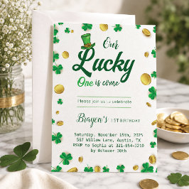 Zum Glück Little One - St. Patrick's Day Baby Show Einladung