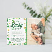 Zum Glück Little One - St. Patrick's Day Baby Show Einladung (Stehend Vorderseite)