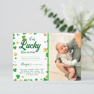 Zum Glück Little One - St. Patrick's Day Baby Show Einladung