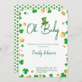 Zum Glück Little One - St. Patrick's Day Baby Show Einladung (Vorne/Hinten)