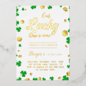 Zum Glück Little One - St. Patrick's Day Baby Show Folieneinladung (Vorderseite)