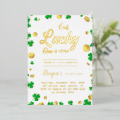 Zum Glück Little One - St. Patrick's Day Baby Show Folieneinladung (Stehend vorne)
