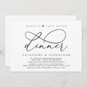 Zum Glück nach dem Abendessen, modernes romantisch Einladung (Vorne/Hinten)