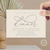 Zum Glück nach dem Abendessen, modernes romantisch Einladung