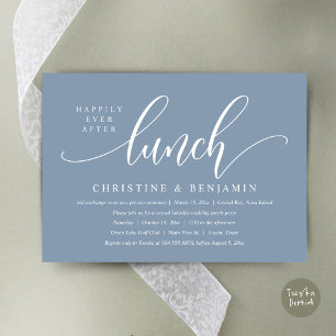 Zum Glück nach dem Mittagessen Elopement, moderne Einladung