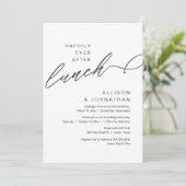 Zum Glück nach dem Mittagessen Moderne Hochzeitsfe Einladung (Stehend Vorderseite)
