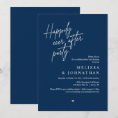 Zum Glück nach dem Party, das moderne Hochzeitsess Einladung (Vorne/Hinten)