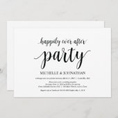Zum Glück nach dem Party laden Hochzeitsfeiern ein Einladung (Vorne/Hinten)