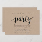 Zum Glück nach dem Party laden Hochzeitsfeiern ein Einladung (Vorne/Hinten)